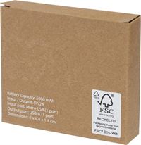 POWER BANK da 5000 mAh in PAGLIA DI GRANO